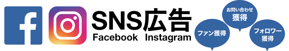 SNS広告 Facebook Instagram ファン獲得 お問い合わせ獲得 フォロワー獲得